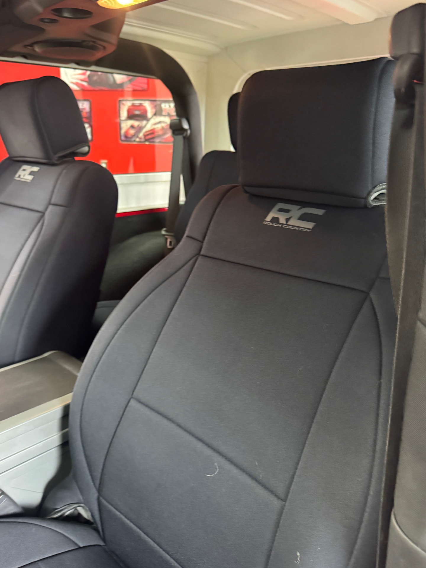 Rough Country neoprene seat covers, front and rear seats