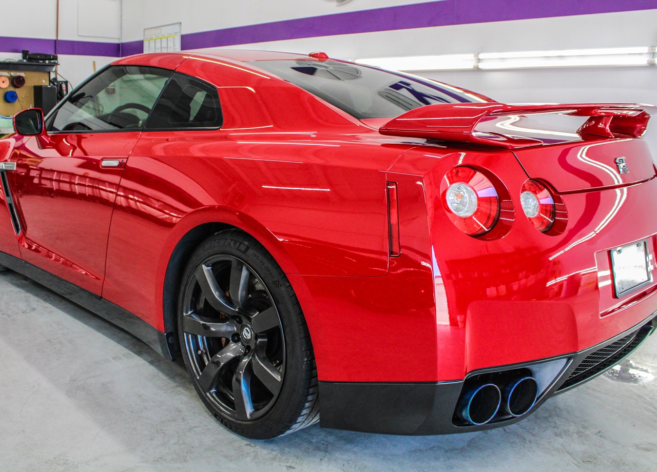 GT-R rear quarter and quad exhaust