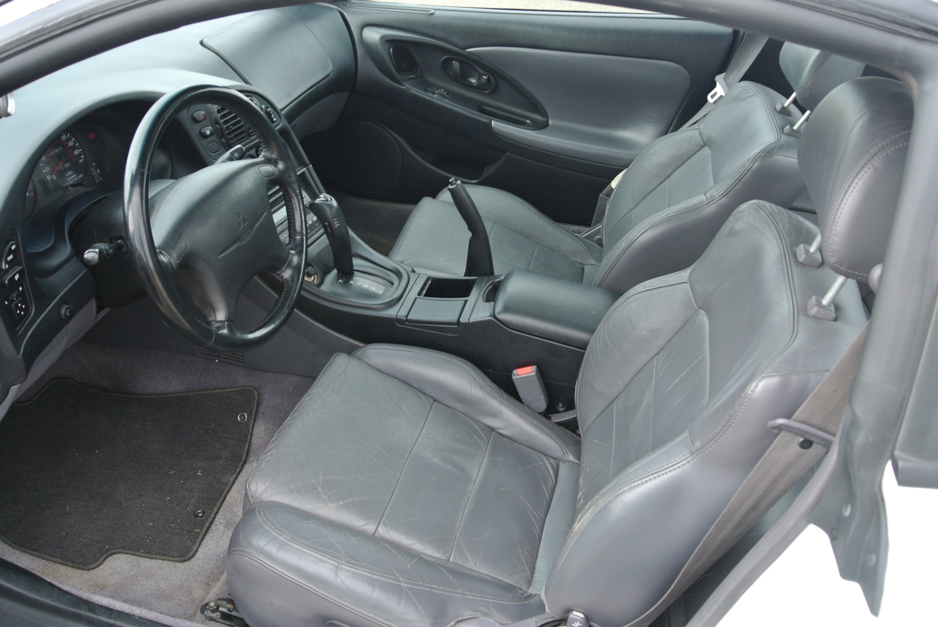 Gray leather interior of the Eclipse GSX